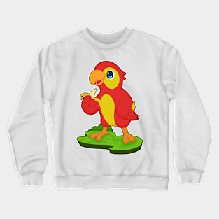 Parrot Banana Fruit Crewneck Sweatshirt